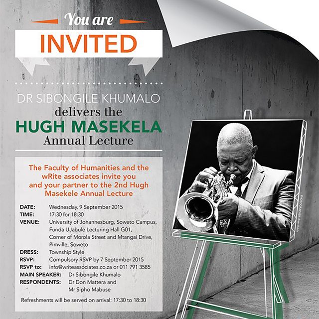 2nd Hugh Masekela Lecture 2015