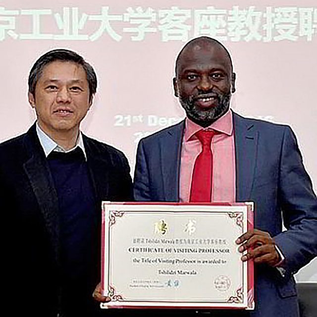 Chinas Nanjingtech Honours Ujs Prof Marwala