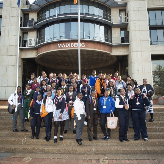 Students Infront Of Madibeng
