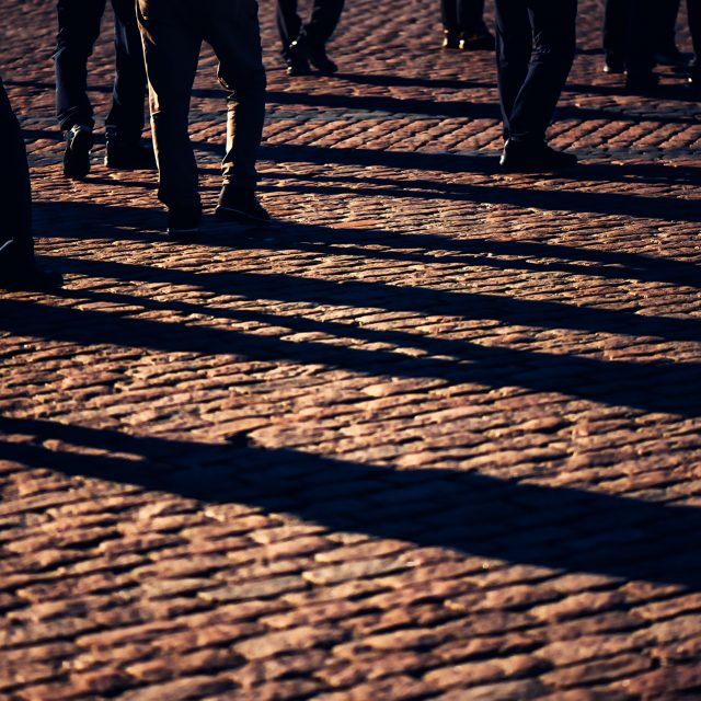 crowd group of people on the street