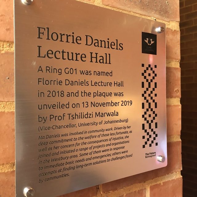 florrie daniels lecture hall