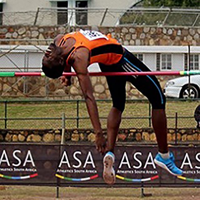Four Time African Men’s High Jump Champion, Kabelo Kgosieman