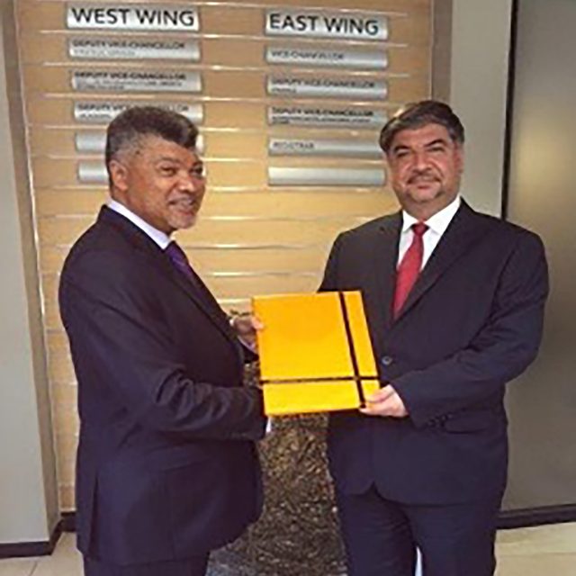 Uj Principal And Vice Chancellor, Prof Ihron Rensburg With Iraqi