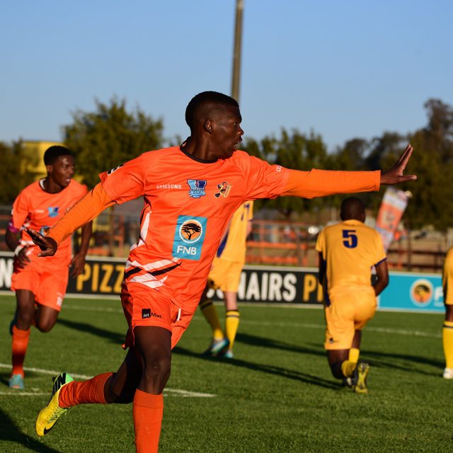 Uj Student Katlego Ntsabeleng Celebrates Scoring A Goal