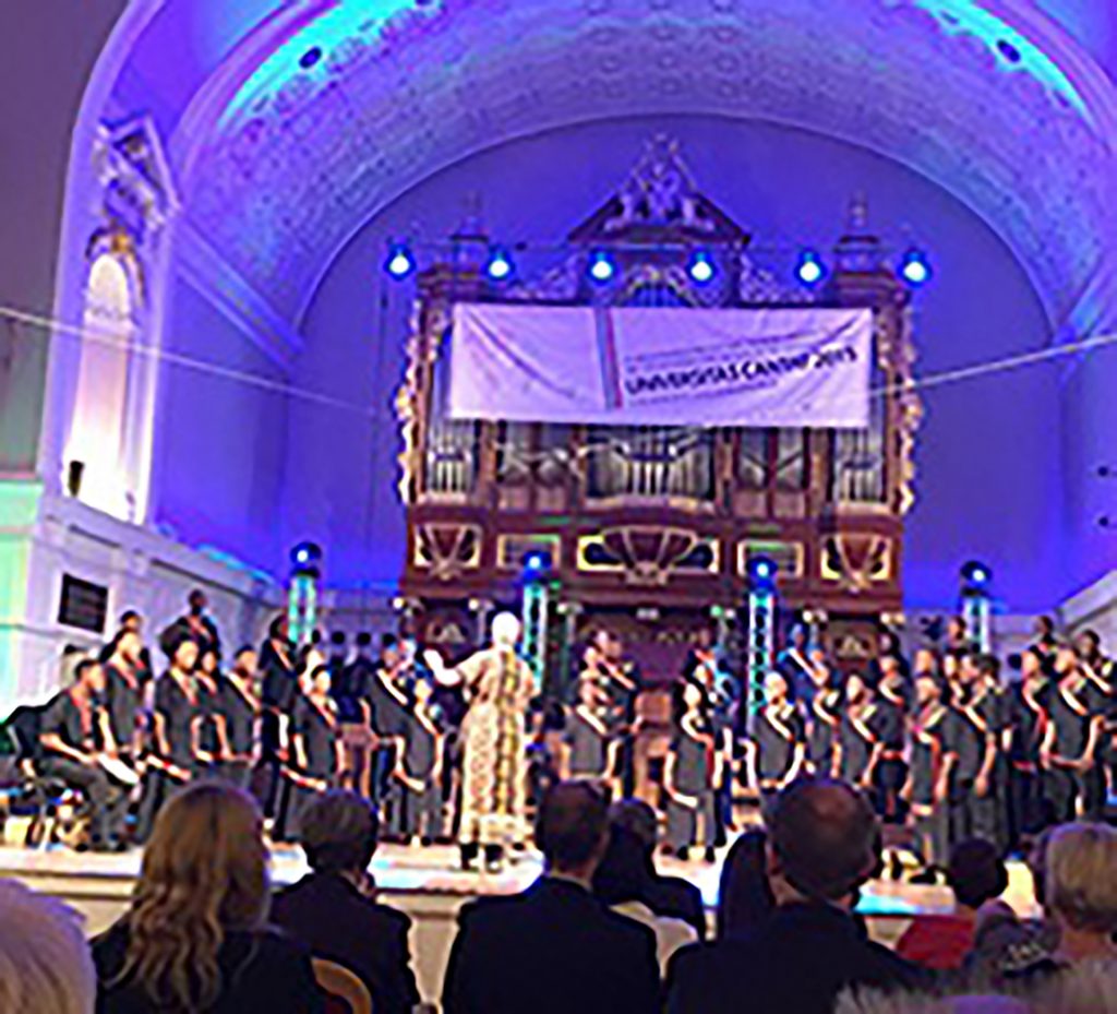 The Choir Performing At The Concert Hall Of Adam Mickiewicz Univ