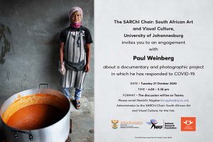 Artist Talk 6 Paul Weinberg Tuesday 27 October 2020