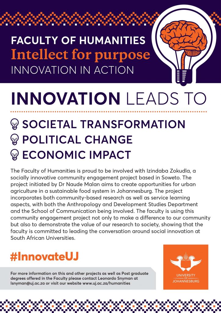 Intellect For Purpose Innovation A1 Poster Izindaba Oct 2017