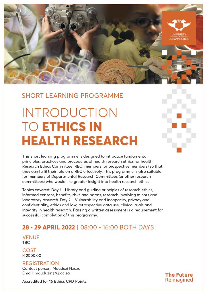 Intro To Ethics In Health Research 2022