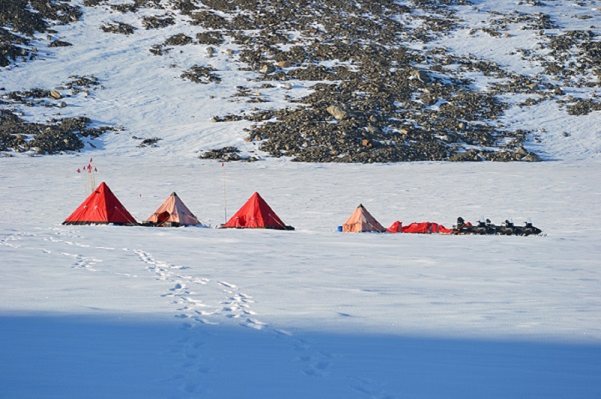 Camp Scene In Antarctica