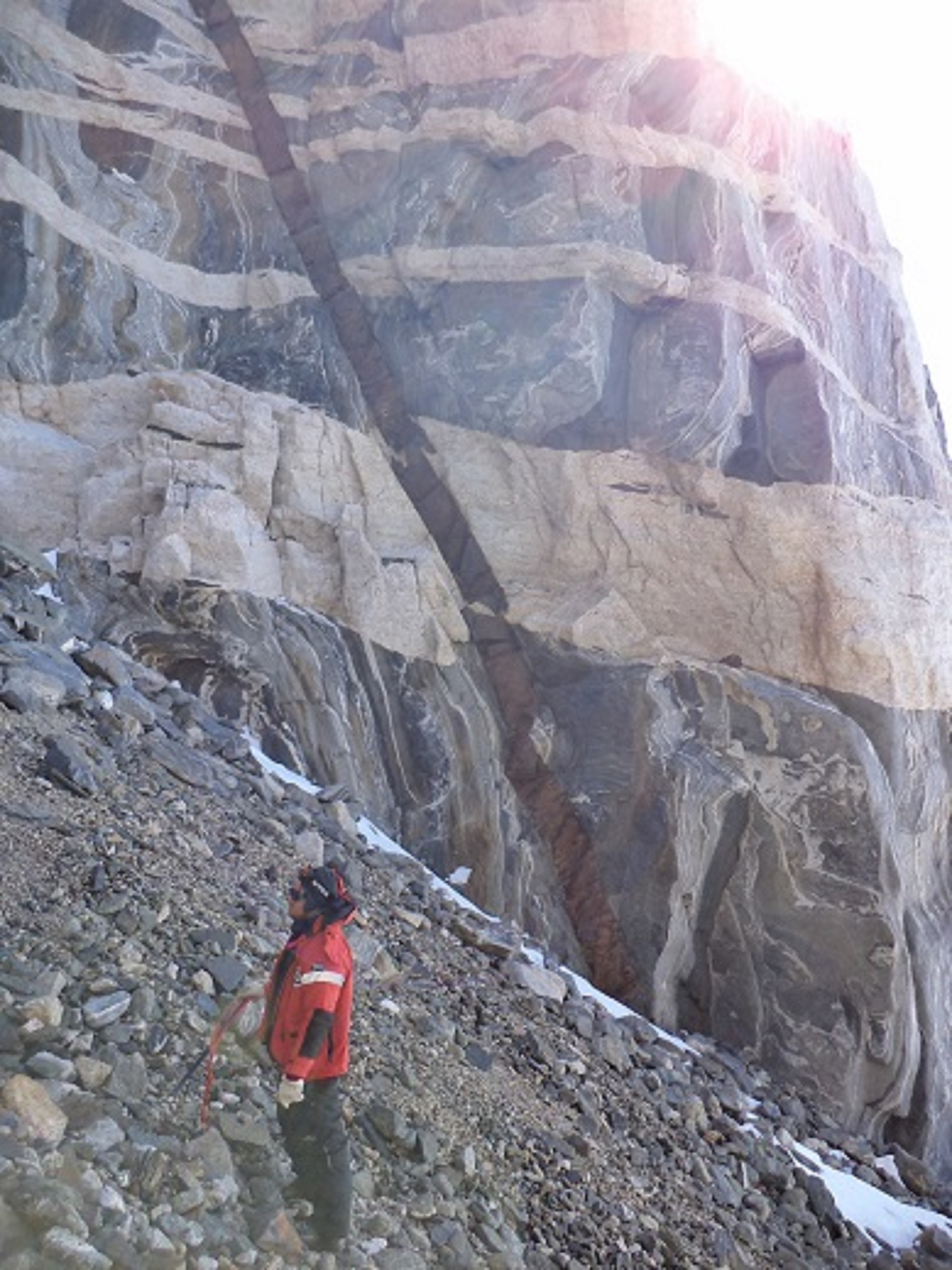 Granite Sheets Cut By Jurassic Dolerite Dyke