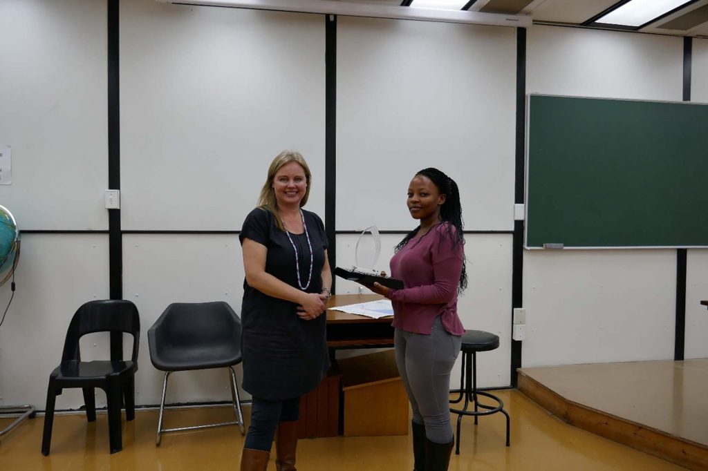 Golder Associates Africa Award For The Best Geography Honours Student