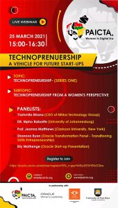 Paicta Technopreneurship Centre Webinar 25 Mar 2021