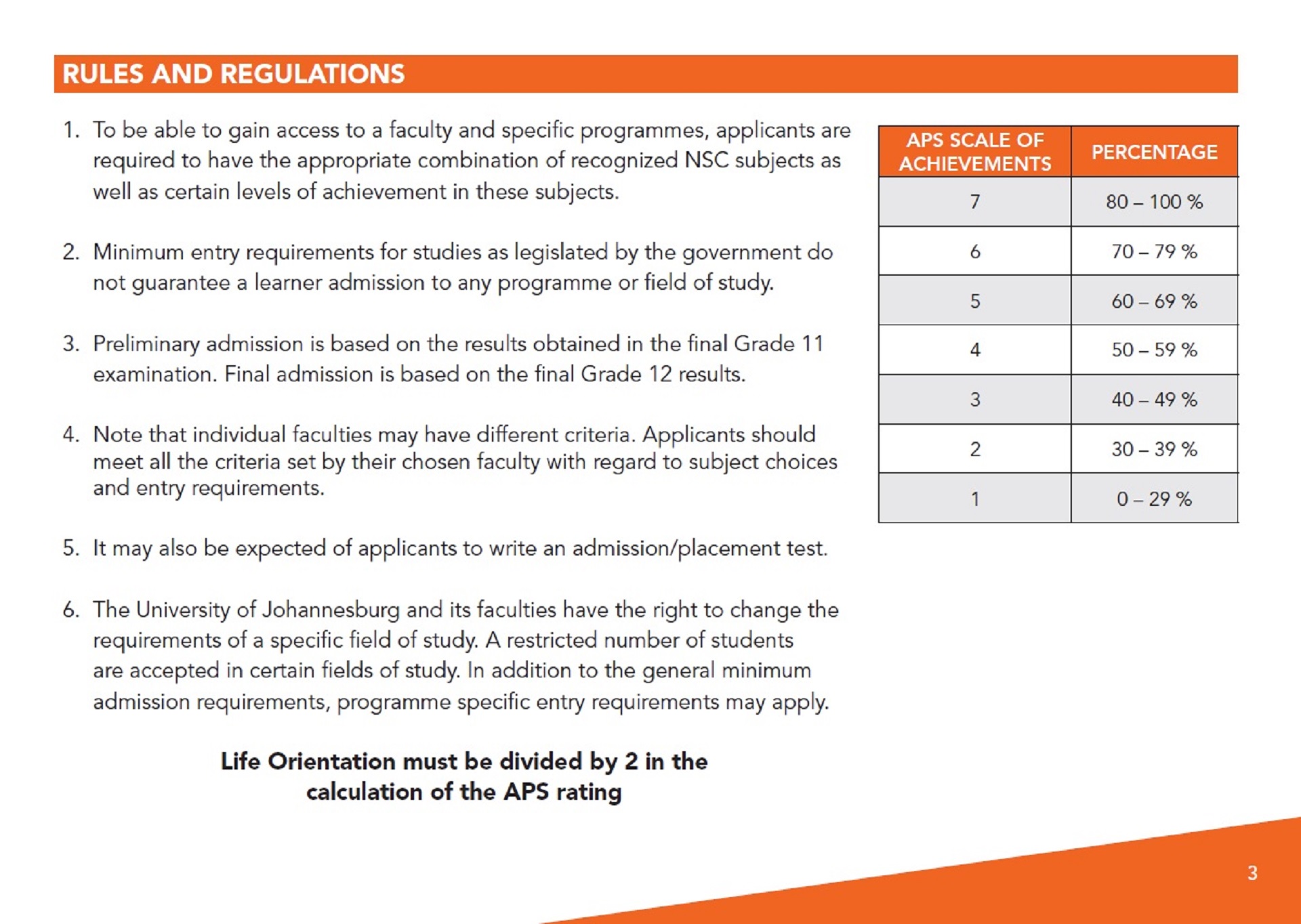 Application University of Johannesburg