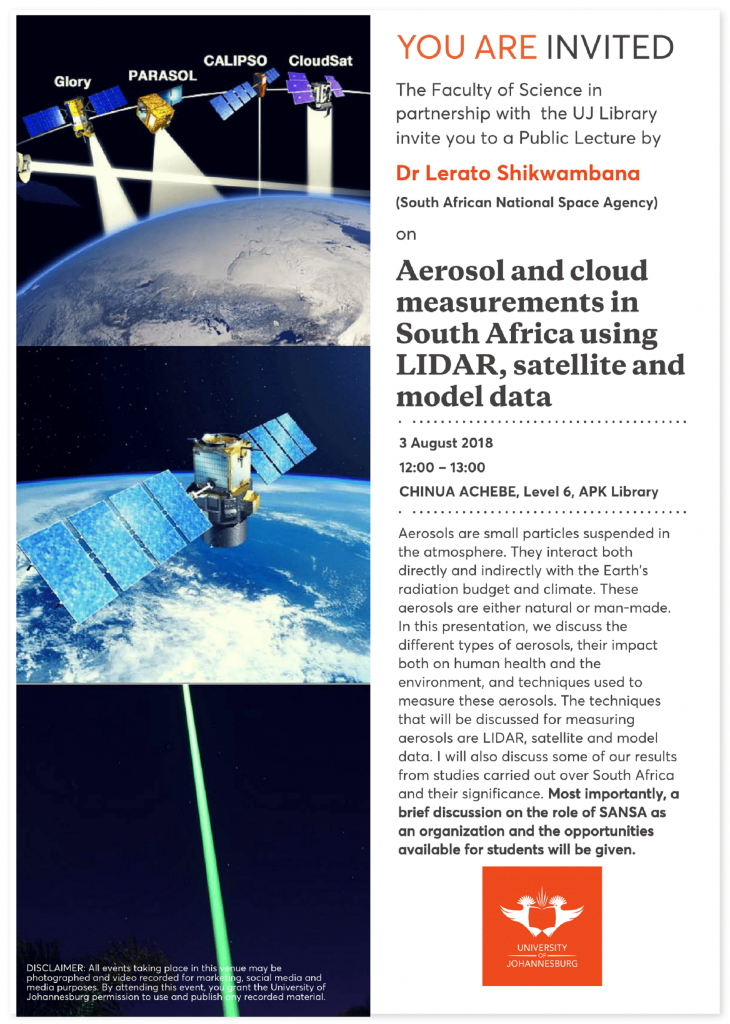 Aerosol And Cloud Measurements In South Africa 13 Aug 2018