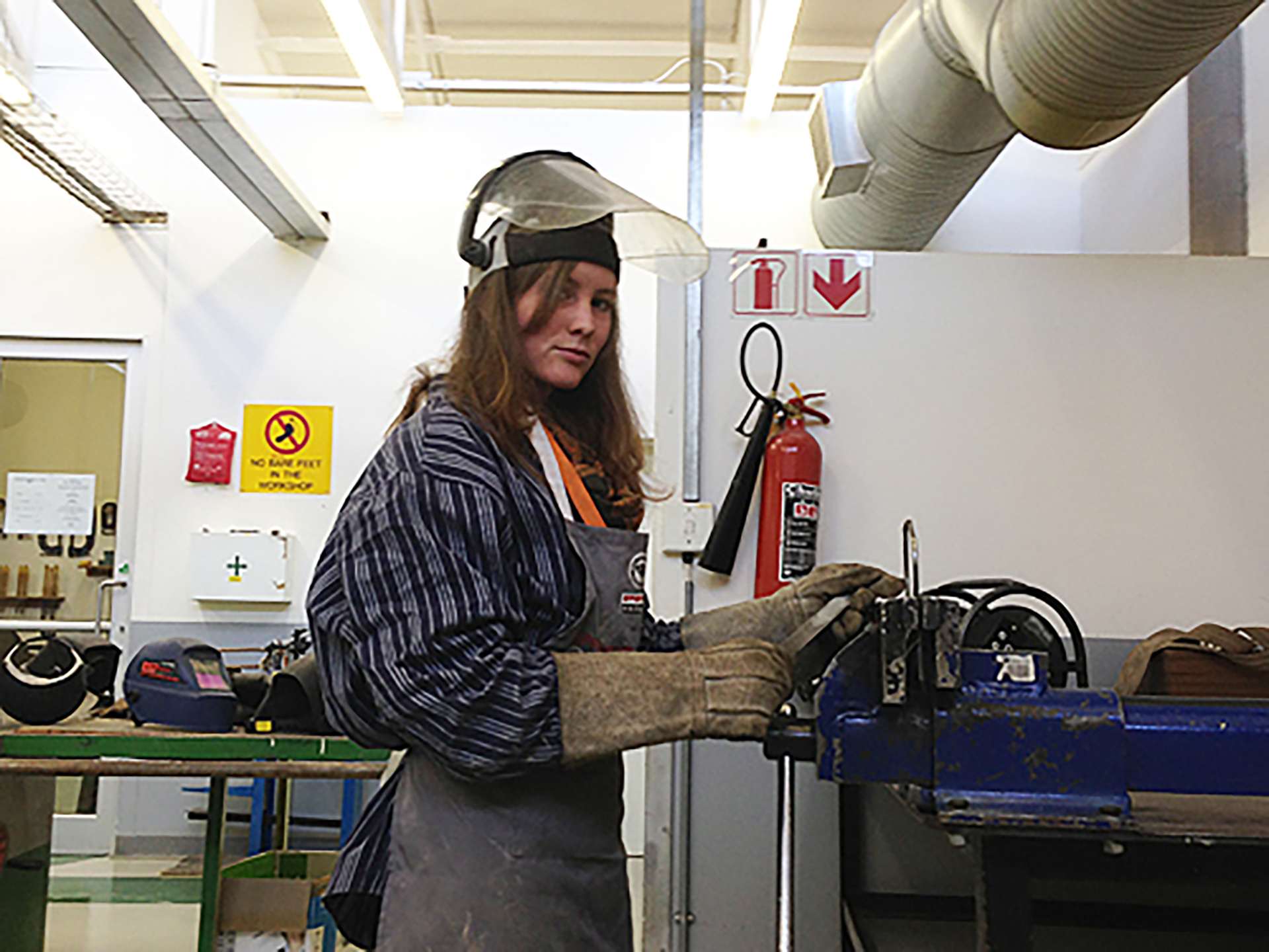 Lisa In Workshop