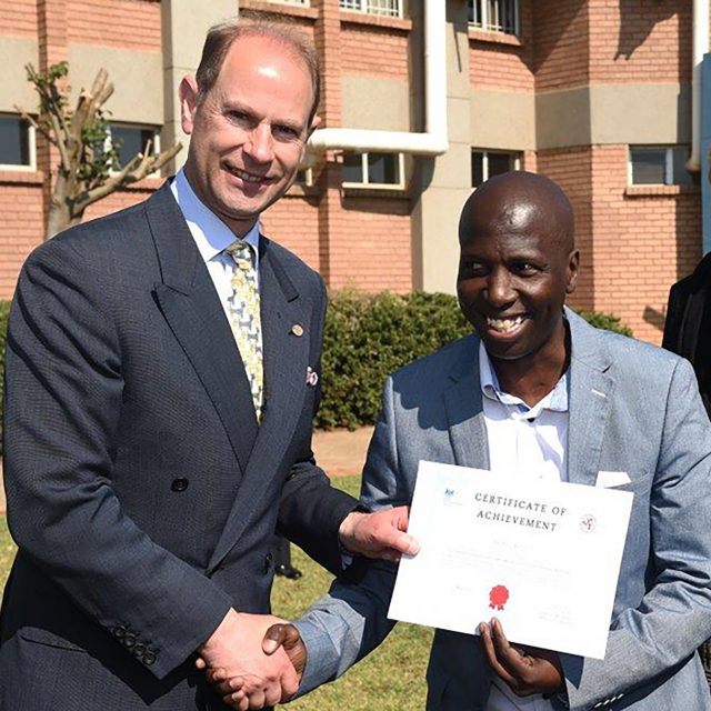 Prince Edward Presented Physics Department Staff Member Mr Paul Molefe