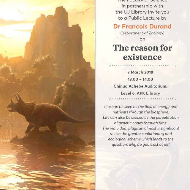 Public Lecture The Reason For Existence