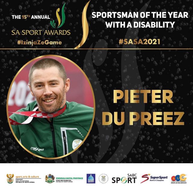 Peter Du Preez, 2021 SA Sports Award Winner