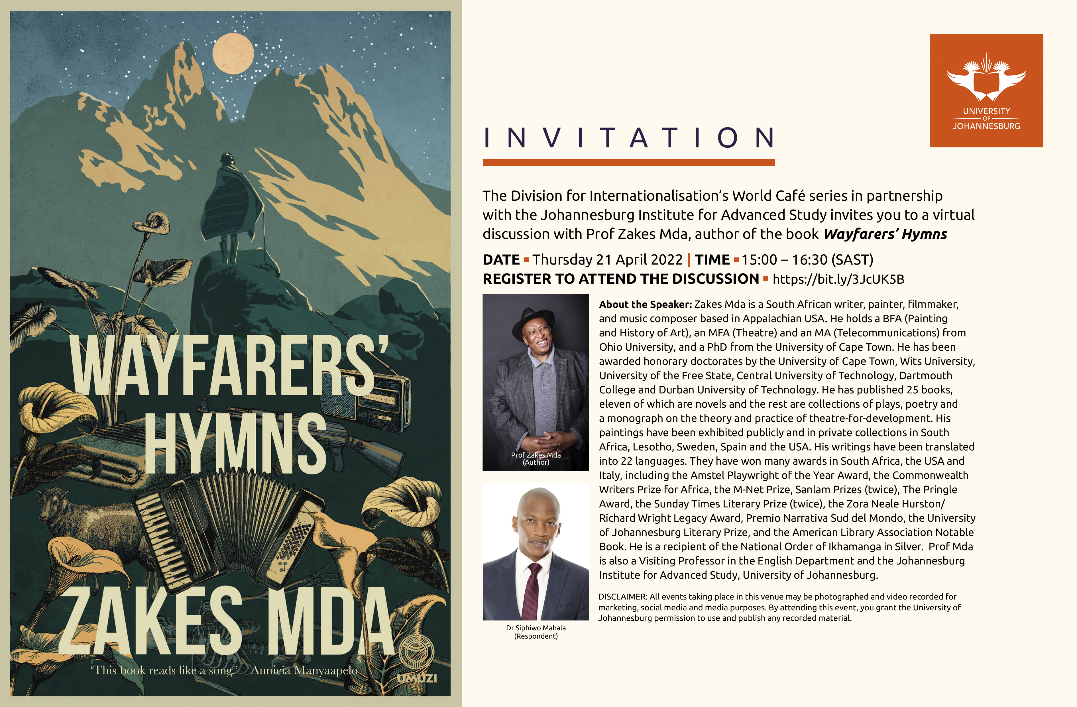 Book discussion with Prof Zakes Mda