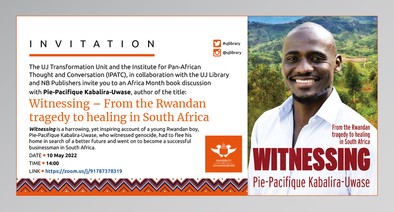 Uj Transformation&ipatc Witnessingrwanda Bookdicussion 10may2022 Invite Screen 1300x700pxls