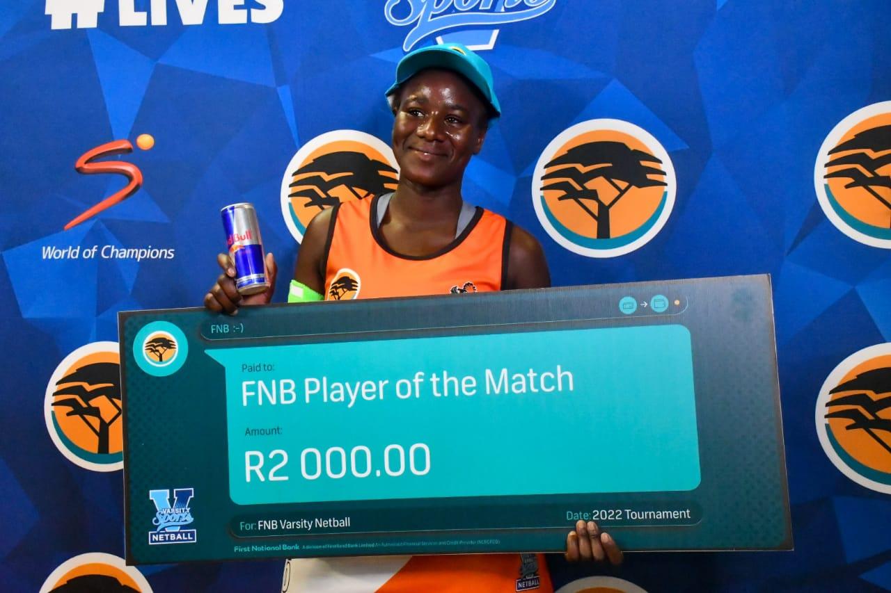 Nomfundo Mngomezulu's netball playing prowess in the national Spar Prowess continues to show for her university club, UJ Netball. She was named Player of the Match in the third match of Round 1 in Tshwane against defending champions UFS Kovsies. Photo: UJ Sport.