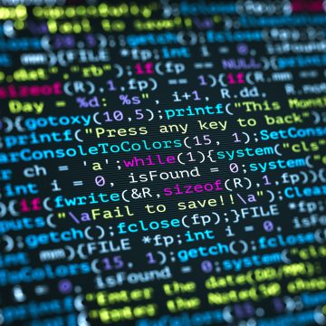Abstract Modern Tech Of Programming Code Screen Developer.