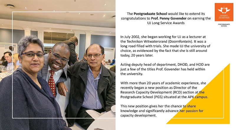 Draft Prof. Govender Long Service Awards 2022