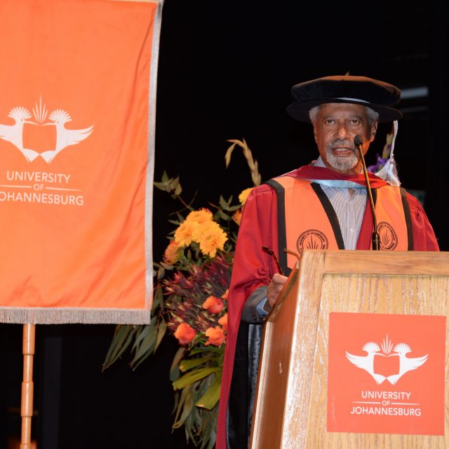 Prof Gurnah Podium